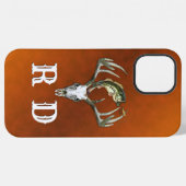 Jacht Vis Monogram iPhone Hoesje (Achterkant horizontaal)