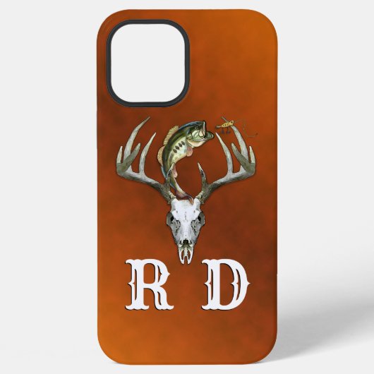Jacht Vis Monogram iPhone Hoesje (Achterkant)