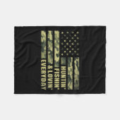Jacht Vissend elke dag Camo American FLA Fleece Deken (Voorkant (Horizontaal))