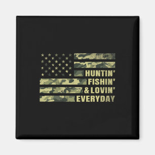 Jacht Vissend elke dag Camo American FLA Magneet