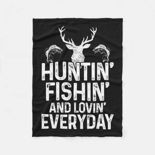 Jacht Vist het leven van alledaagse grappige Hunte Fleece Deken (Voorkant)