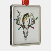 Jacht Vist kerstlampjes Metalen Ornament (Rechts)