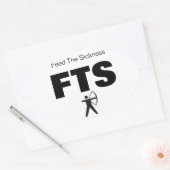 Jacht voor boogschieten Het OVAL-stel voor de ziek Ovale Sticker (Envelop)