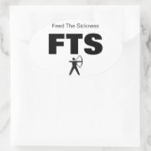 Jacht voor boogschieten Het OVAL-stel voor de ziek Ovale Sticker (Tas)