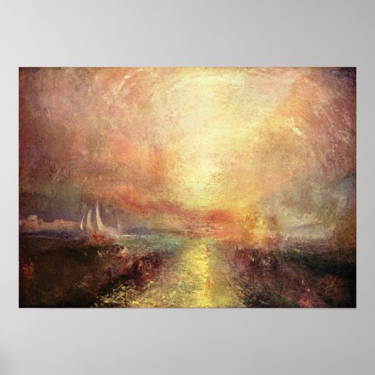 Jacht voor de kust - Joseph Mallord Turner Poster (Voorkant)