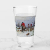 Jacht Vos Jagers en Honden Keren Huiswaarts Glas (Achterkant)