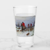 Jacht Vos Jagers en Honden Keren Huiswaarts Glas (Voorkant)