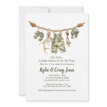 Jacht waslijn Camouflage Jongen Baby Shower