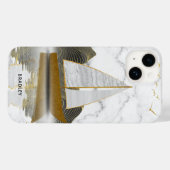 Jacht Zeilen Stijlvol Moderne Gouden Marmer Naam Case-Mate iPhone Case (Achterkant (horizontaal))