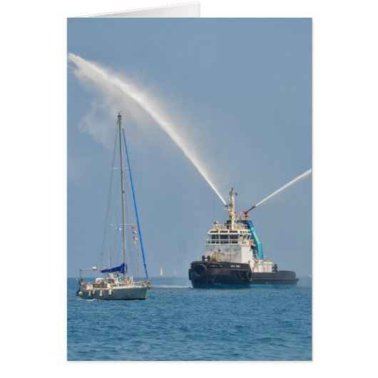 Jacht Zig Zag en sleepboot (Voorkant)