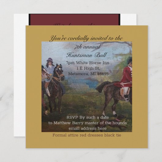 jachtbal kaart (Voorkant / Achterkant)