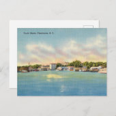  jachtbekken, Charleston, South Carolina Briefkaart (Voorkant / Achterkant)