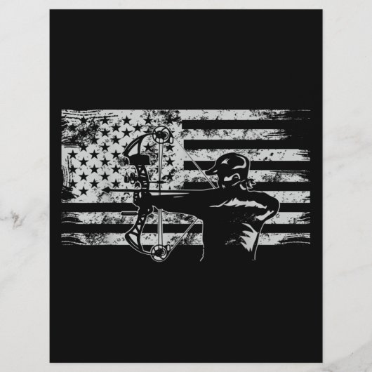 Jachtboogschutter Amerikaanse vlag  Boogschieten J Flyer (Voorkant)