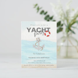 Jachtboot Cruise Verjaardagsfeest  Briefkaart