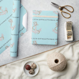 Jachtboot Cruise Verjaardagsfeest Cadeaupapier