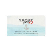 Jachtboot Cruise Verjaardagsfeest Etiket (Voorkant)