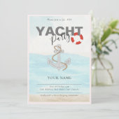 Jachtboot Cruise Verjaardagsfeest Kaart (Staand voorkant)