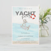 Jachtboot Cruise Verjaardagsfeest Kaart (Staand voorkant)