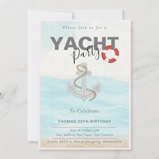 Jachtboot Cruise Verjaardagsfeest Kaart