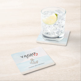Jachtboot Cruise Verjaardagsfeest Kartonnen Onderzetters