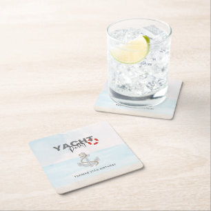 Jachtboot Cruise Verjaardagsfeest Kartonnen Onderzetters