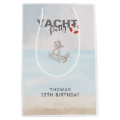 Jachtboot Cruise Verjaardagsfeest Medium Cadeauzakje (Voorkant)