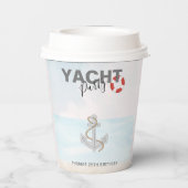 Jachtboot Cruise Verjaardagsfeest Papieren Bekers (Achterkant)
