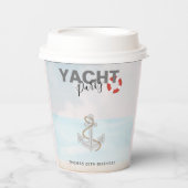 Jachtboot Cruise Verjaardagsfeest Papieren Bekers (Voorkant)