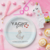 Jachtboot Cruise Verjaardagsfeest Papieren Bordje (Feest)