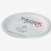 Jachtboot Cruise Verjaardagsfeest Papieren Bordje (Gekanteld)