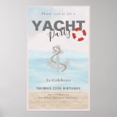 Jachtboot Cruise Verjaardagsfeest Poster (Voorkant)