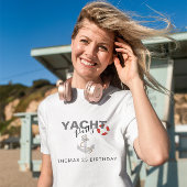 Jachtboot Cruise Verjaardagsfeest T-shirt