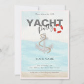 Jachtbootcruise verjaardagsfeest kaart (Voorkant)