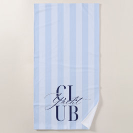 'Jachtclub' Blauwe Strandliefhebbers Oceaan Zomer Strandlaken