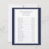 Jachtclub Nautilus Navyblauw Menukaart  (Achterkant)