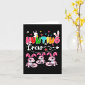 Jachtcrew Drie Pasen Konijn Geckos Jacht Ei Kaart (Gele Bloem)