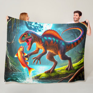 jachtdinosaurus fleece deken