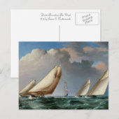 jachten die het teken draaien briefkaart (Voorkant / Achterkant)