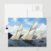 jachten en een klein stoomvat briefkaart (Voorkant / Achterkant)