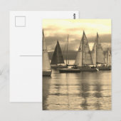 jachten in Rothesay Bay, Schotland. Briefkaart (Voorkant / Achterkant)