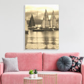 jachten in Rothesay Bay, Schotland. Canvas Afdruk (Insitu (Woonkamer))