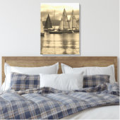 jachten in Rothesay Bay, Schotland. Canvas Afdruk (Insitu (Slaapkamer))