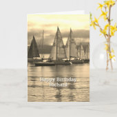 jachten in Rothesay Bay, Schotland. Kaart (Gele Bloem)