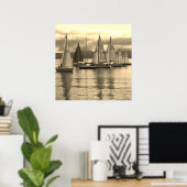 jachten in Rothesay Bay, Schotland. Poster (Thuiskantoor)