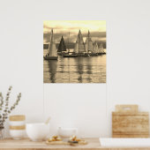 jachten in Rothesay Bay, Schotland. Poster (Keuken)