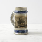 jachten met Sepia-effect. Naam toevoegen. Bierpul (Voorkant links)