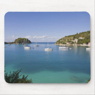 Jachten op de ankerplaats, Lakka, Paxos, Griekenla Muismat