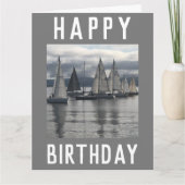 Jachten op een zilverachtig Zee in Schotland. Birt Kaart (Voorkant)