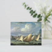 jachten van de Cumberland-vloot die beginnen Briefkaart (Staand voorkant)