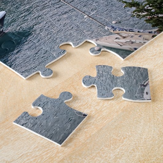 jachten van Portofino, Italië - 8 x 10 - 110 stuks Legpuzzel (Zijkant)